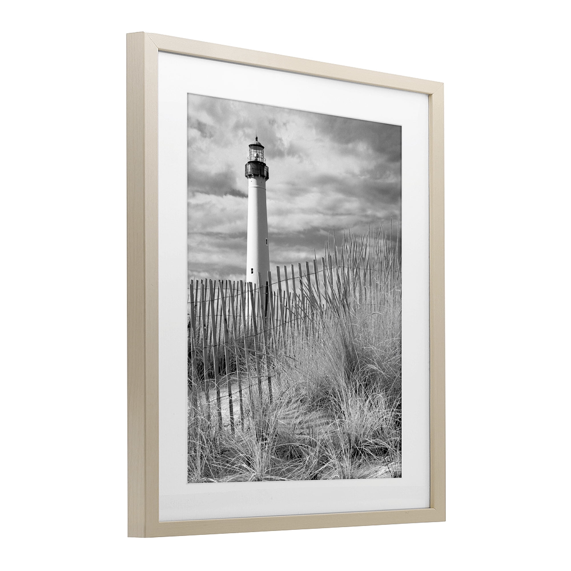 Stupell Industries Cape May Lighthouse View Birch Framed Print Under Glass, design by MJ Photography