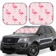 thumbnail image 1 of Balery Cute Flamingo with Heart Parasol para parabrisas de coche de 2 piezas | Parasol plegable para parabrisas delantero de coche para la mayoría de sedanes-Large, 1 of 6