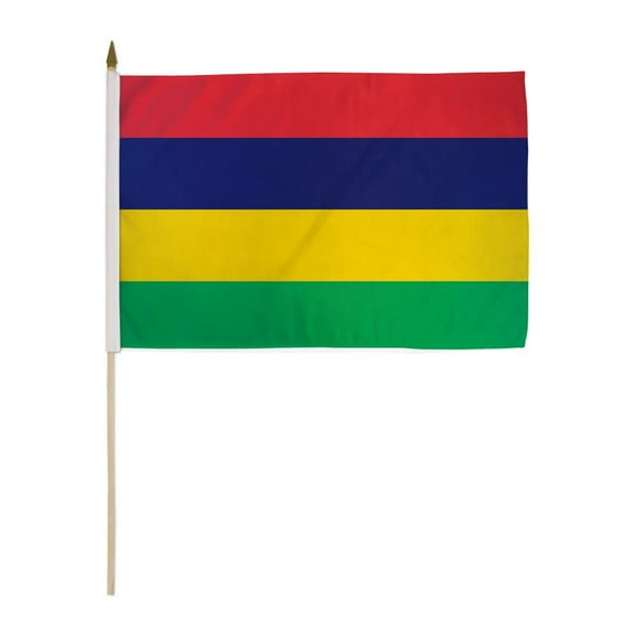 Mauritius 12x18in Stick Flag