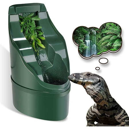 NEPTONION Reptile Chameleon Cantina Drinking Fountain Water dripper Comes with Feeding Tongs and Frosted Tweezer for Amphibians Insects Lizard Turtle Snake Spider Frog Gecko