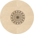thumbnail image 1 of Ahgly Company Machine Washable Indoor Round Transitional Moccasin Beige Area Rugs, 6' Round, 1 of 7