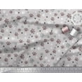 thumbnail image 2 of Soimoi Gray Cotton Poplin Fabric Paw Dog Print Fabric by the Yard 56 Inch Wide, 2 of 3