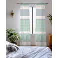 thumbnail image 3 of Farm Fruits Sheer Curtains 84 Inch Length 2 Panels Set for Living Room/Bedroom, Watermelon Lemons Peach Green Grey Striped Kitchen Curtains Grommet Semi-Sheer Curtains Window Treatments 52"x84"x2, 3 of 7