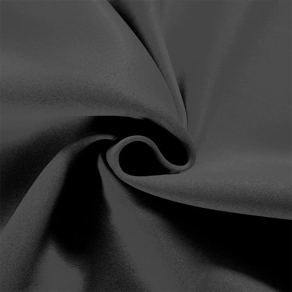 Gorgeous Home Linen Thermal Grommet Black Window Panel 100" Extra Wide Curtain Unlined Blackout Heavy Thick 84" Long 1pc