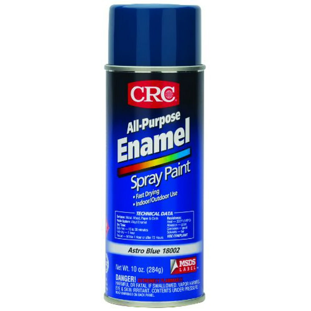 CRC All Purpose Enamel Spray Paint, 10 oz Aerosol Can, Astro Blue