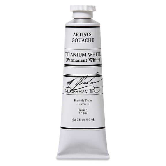M. Graham Artists' Gouache - Titanium White, 59 ml tube
