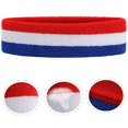 thumbnail image 2 of Diademas deportivas para hombres y mujeres - 3 unidades. Diademas deportivas de algodón con tejido de rizo que absorbe la humedad., 2 of 5