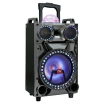 Dazone 12" Wireless Speaker, 3,000W Bluetooth Speaker Rechargeable 12 inches Woofer 3 inches Tweeter Wire Microphone, Trolley Speaker With Handle FM Karaoke DJ LED AUX Remote Party PA System