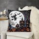 thumbnail image 2 of Funda de almohada de Halloween con diseño divertido y decorativo de felpa corta de 18 x 18 pulgadas, cojín para sofá cama de 18 x 18 pulgadas, 2 of 5