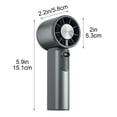 thumbnail image 3 of Portable Rechargeable Handheld High-Speed Fan, Quiet 5-Speed Metal & Plastic Fan with Ice Compartment, Gold, USB Charging, for Home Garage Patio, 1 Pack, 3 of 8