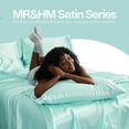 thumbnail image 6 of MR&HM Satin Pillow Case, 20x36 King Size Satin Pillowcase Set of 2, 2 Pack Satin Silky Pillowcase for Hair and Skin, 20x36, Turquoise, 6 of 7