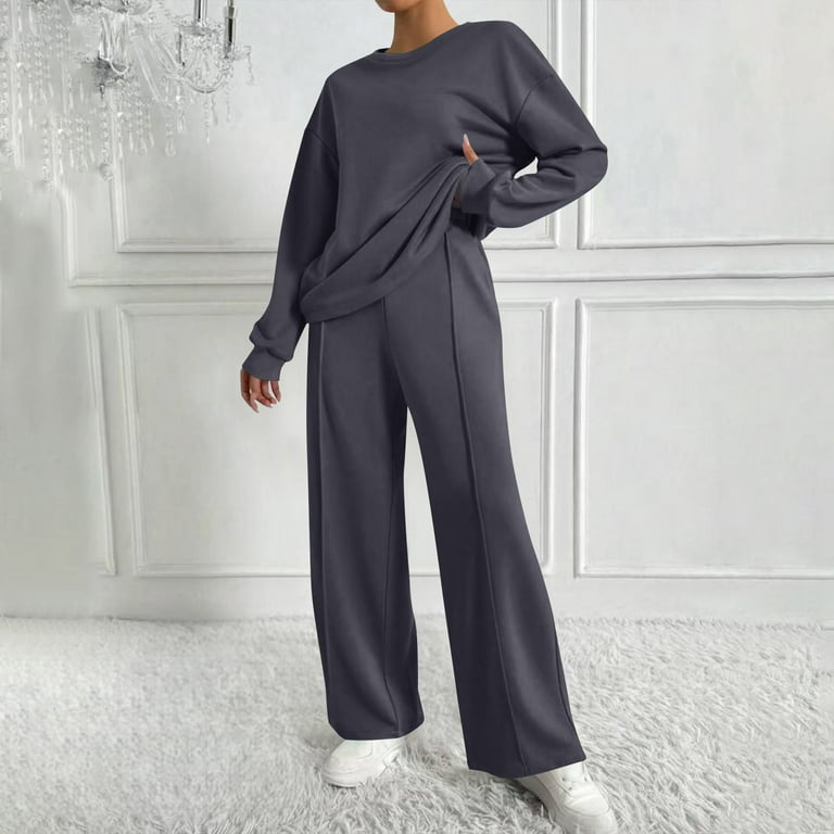 Women Two Piece Outfits Spring Long Sleeve Hoodies And Pants Set Streetwear Casu