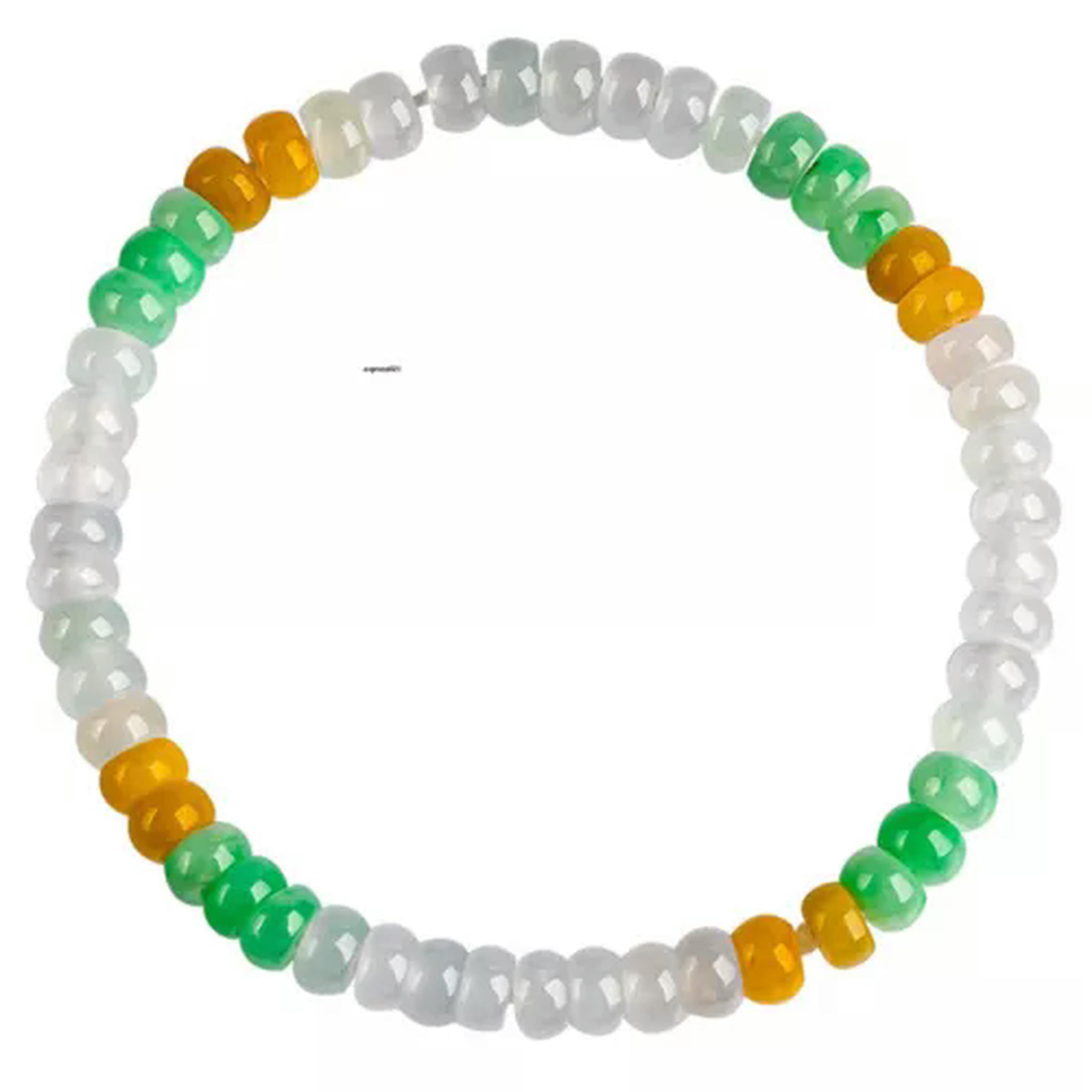 EOEMY Natural Grade A Jade Jadeite Women Lucky Colorful 5.5mm Abacus Beaded Bracelet