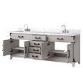 thumbnail image 4 of Laurel 80 in W x 22 in D White Oak Double Bath Vanity, Carrara Marble Top, and Faucet Set, 4 of 6