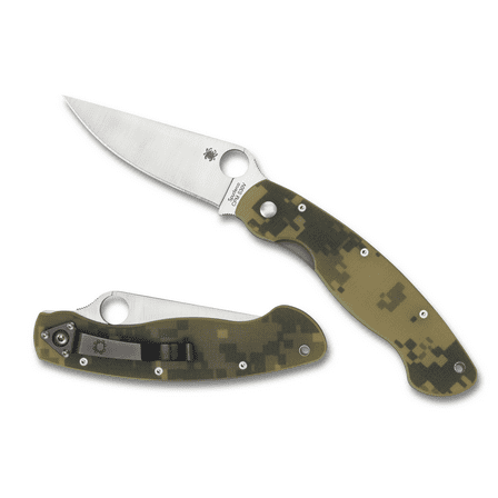 Spyderco Military Knife Digital Camo G-10 (4" Satin S30V) W/ Clip