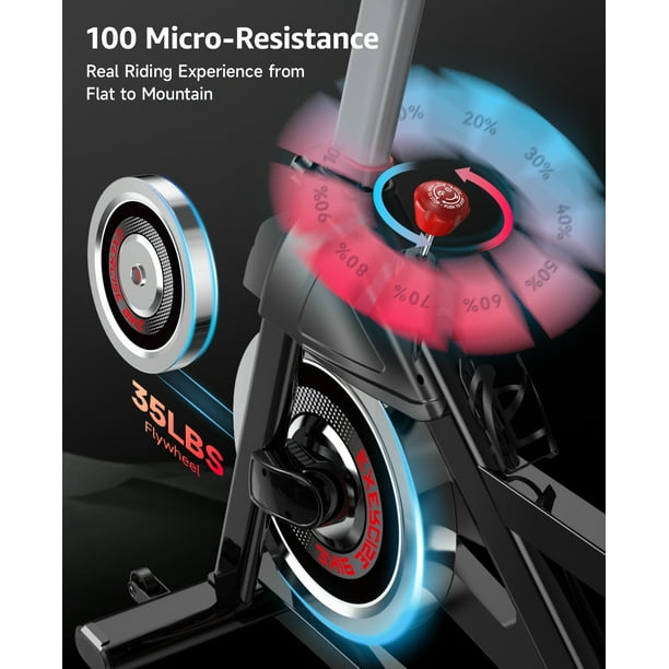 Pooboo Stationary Bike 35Lb Flywheel Exercise Bike Indoor Cycling Bike with Ipad Holder Comfortable Seat 300Lb