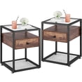 thumbnail image 4 of VECELO (Set of 3) Bedroom Set with Upholstered Bed Frame and Nightstand, 4 of 6