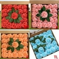 thumbnail image 4 of Artificial Flower Roses, 25PCS Real Touch Fake Flowers with Stems, PE Roses for DIY Wedding Bouquet Floral Arrangements Party Home Decorations  wine, 4 of 9