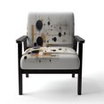 thumbnail image 4 of Designart "Minimalist Exploration Beige Suprematism II" Multi-Color Abstract Suprematism Upholstered Accent Chair - Modern Arm Chair For Bedroom, 4 of 7