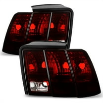 1999-2004 Ford Mustang Red Smoked Tail Lights Rear Brake Lamps Pair Left Right