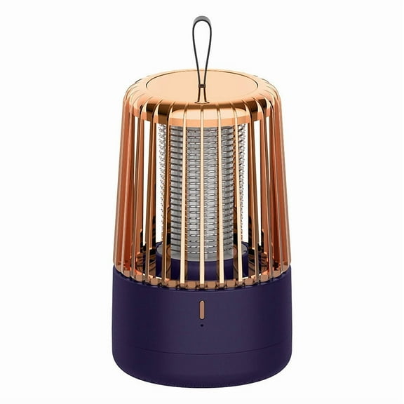 Rechargeable Bug Zapper indoor for Home and Camping - Mosquito Zapper with Safety Grid, Cordless Fly Trap ,Mosquito Killer for Indoor/Outdoor Use,USB Charging (Purple)​