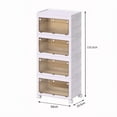 thumbnail image 3 of TOPCHANCES Folding Storage Bins, Collapsible Plastic Storage Box with Doors and Wheels (4-Tier, X-Large:54x33.50x116.5cm), 3 of 11