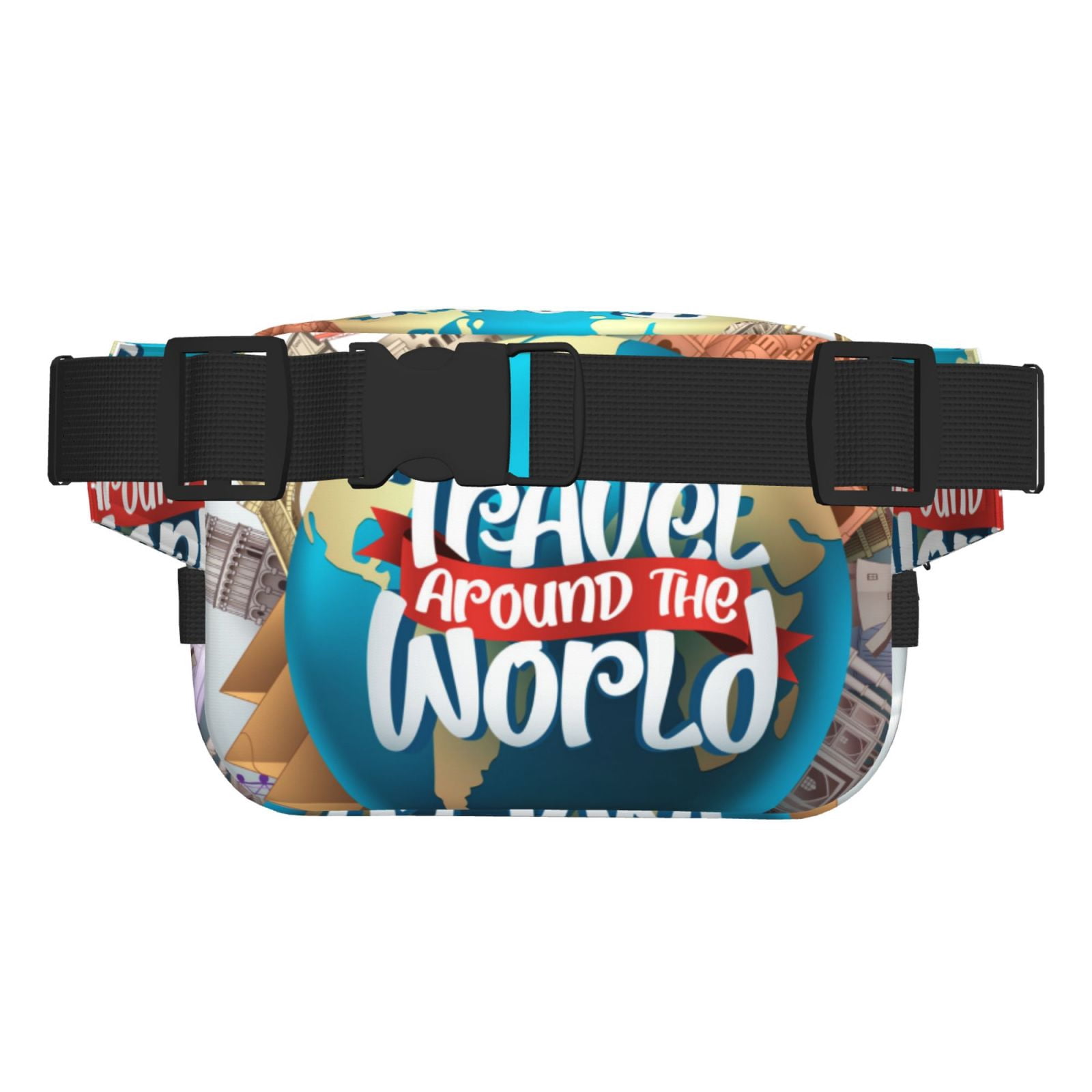 Hirioo Travel Around The World for Double Layer Waist Bag Adjustable Fanny Pack For Travel Running Hiking