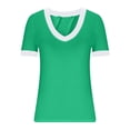 thumbnail image 2 of TaTaai Womens Casual Loose Solid Color Short Sleeve Square Neck T-Shirt Soft Skin-friendly Fabric Comfortable Daily Wear Fashion Basic Pullover Top Gift, 2 of 7