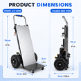 thumbnail image 5 of RXFSP 880LB Capacity Electric Stair Climbing Hand Truck - Heavy-Duty Motorized Dolly for Straight & Curved Stairs(Black), 5 of 9