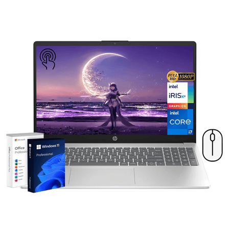 HP Premium Business Laptop, 15.6" FHD Touchscreen, Intel 10-Core i7-1255U, 16GB RAM, 1TB SSD, Intel Iris Xe Graphics, Wi-Fi, Windows 11 Pro