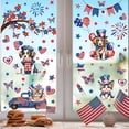 thumbnail image 5 of CCOCC 95Pcs Patriotic Window Clings Independence Day Window Stickers 9 Sheets Truck Fireworks Star Cat Dog American Flag Stickers Memorial Day Decor 4Th of July Window Decals, 5 of 10