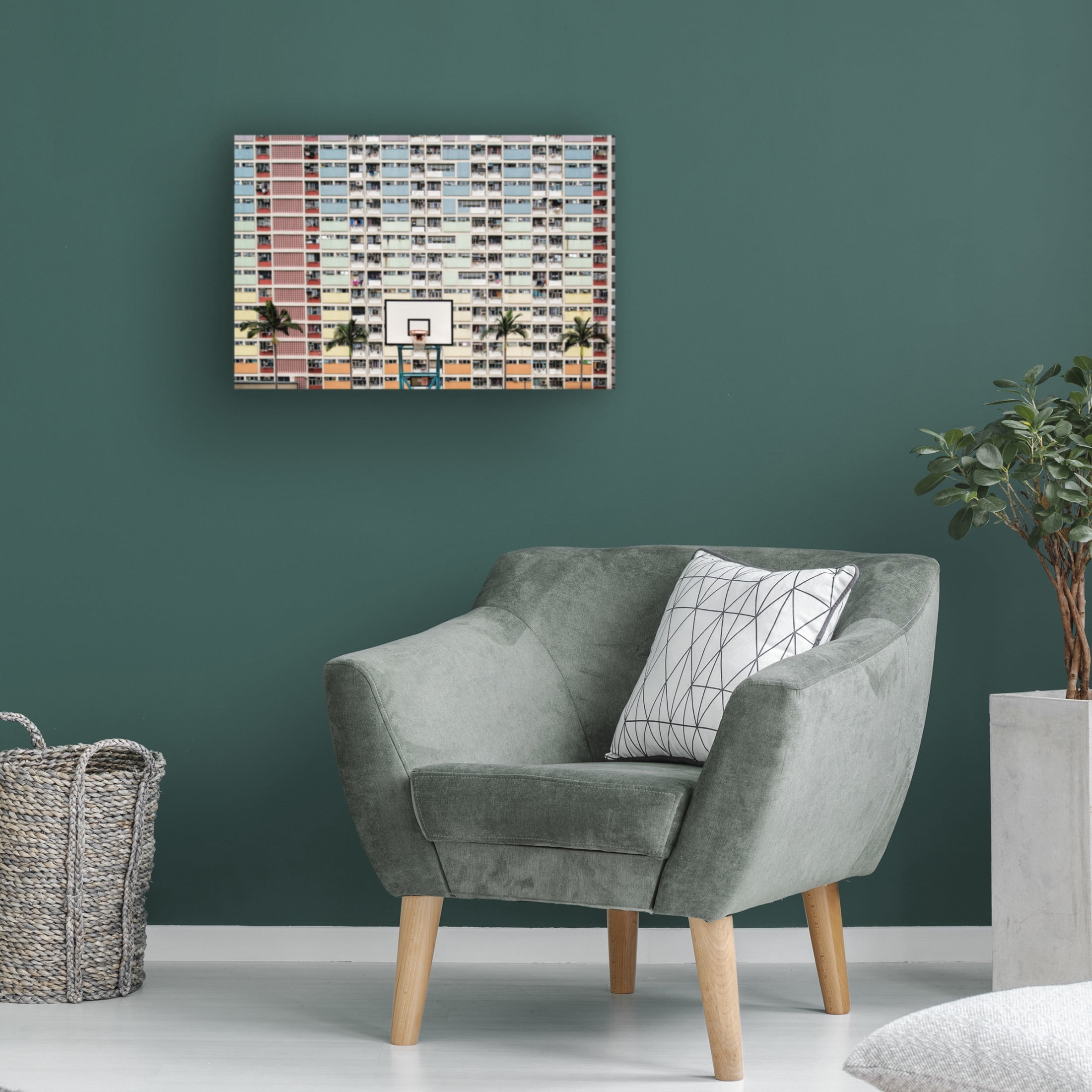 Canvas Wall Art - Fahad Abdualhameid 'The Hoop' Wall Art for Living Room, Bedroom, or Office Décor by Trademark Fine Art - 24 x 16 Inches