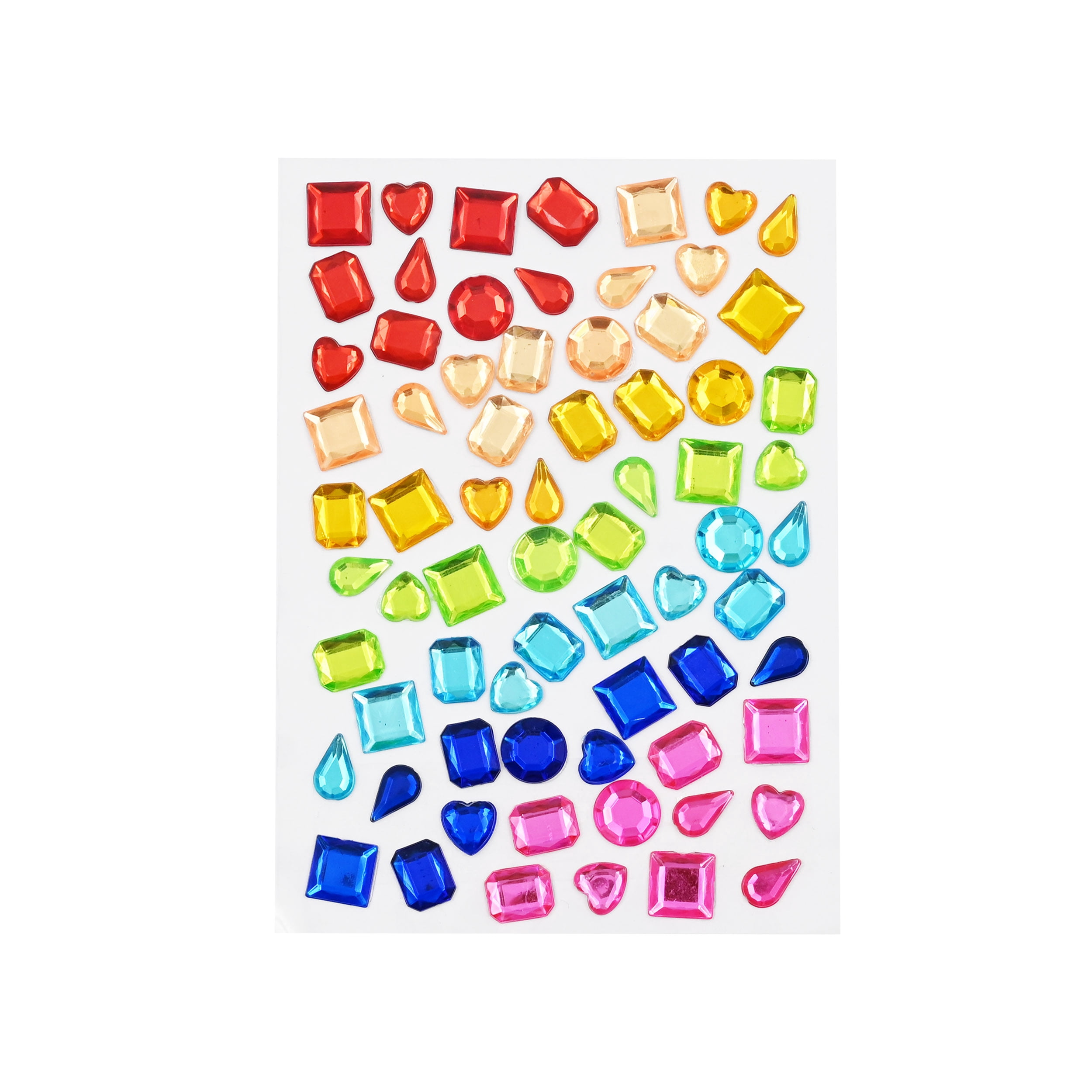 Hello Hobby Mosaic Gem Art Stickers – 70-Piece Set for Crafts and Classrooms