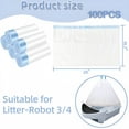 thumbnail image 2 of CCOCC 100 Packs Cat Litter Bags with Drawstring, Compatible with Cat Litter Box, Replacement Waste Bags, 2 of 7