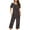 Black#1, variant on Tnhcen Women's Summer Nightwear Set Short Sleeve Shirt And Pajama Pants 2 Piece Ladies Pjs Sets