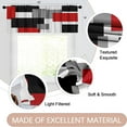thumbnail image 4 of 2 Pack Valances Window Treatments Red and Black Geometry Abstract Modern Art Blackout Drapes Adjustable Curtain Valances for Windows Living Room Kitchen Over Sink 18x52 Rod Pocket Valances, 4 of 6