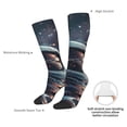 thumbnail image 4 of Bingfone Chaussettes de Compression Imprimé Reflets Casque d'Astronaute pour Femmes et Hommes Longues Chaussettes pour Course Athlétique Cyclisme Infirmière, 4 of 6