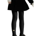 thumbnail image 2 of KAUOD Girls Full Length Tights Cute Ribbed Fleece Thermal Footed Leggings Kids Toddler Winter Stretchy Opaque Pantyhose, 2 of 7