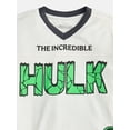thumbnail image 3 of Wonder Nation Boys' Hulk Graphic Jersey with Short Sleeves, Sizes 4-18, 3 of 3