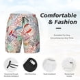 thumbnail image 6 of Picia Passport Stamp pattern Mens Swim Trunks with Compression Liner Stretch Beach Shorts Quick Dry with Zipper Pockets No-Chafing Board Shorts-X-Large, 6 of 9