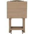 thumbnail image 5 of Riverbay Furniture 5-Piece Transitional Wood Tray Table Set in Gray, 5 of 15