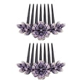 thumbnail image 1 of Miangastore 2Pcs Rhinestone Flower Hair Combs Hair Bun Decoration Women Hair Accessories, 1 of 8