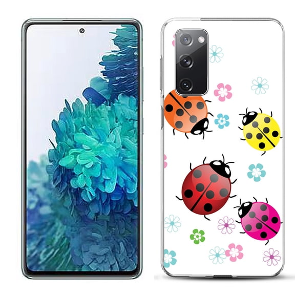 Slim-Fit Gel TPU Phone Case for Samsung Galaxy S20 FE 5G Fan Edition, by OneToughShield ® - Ladybug