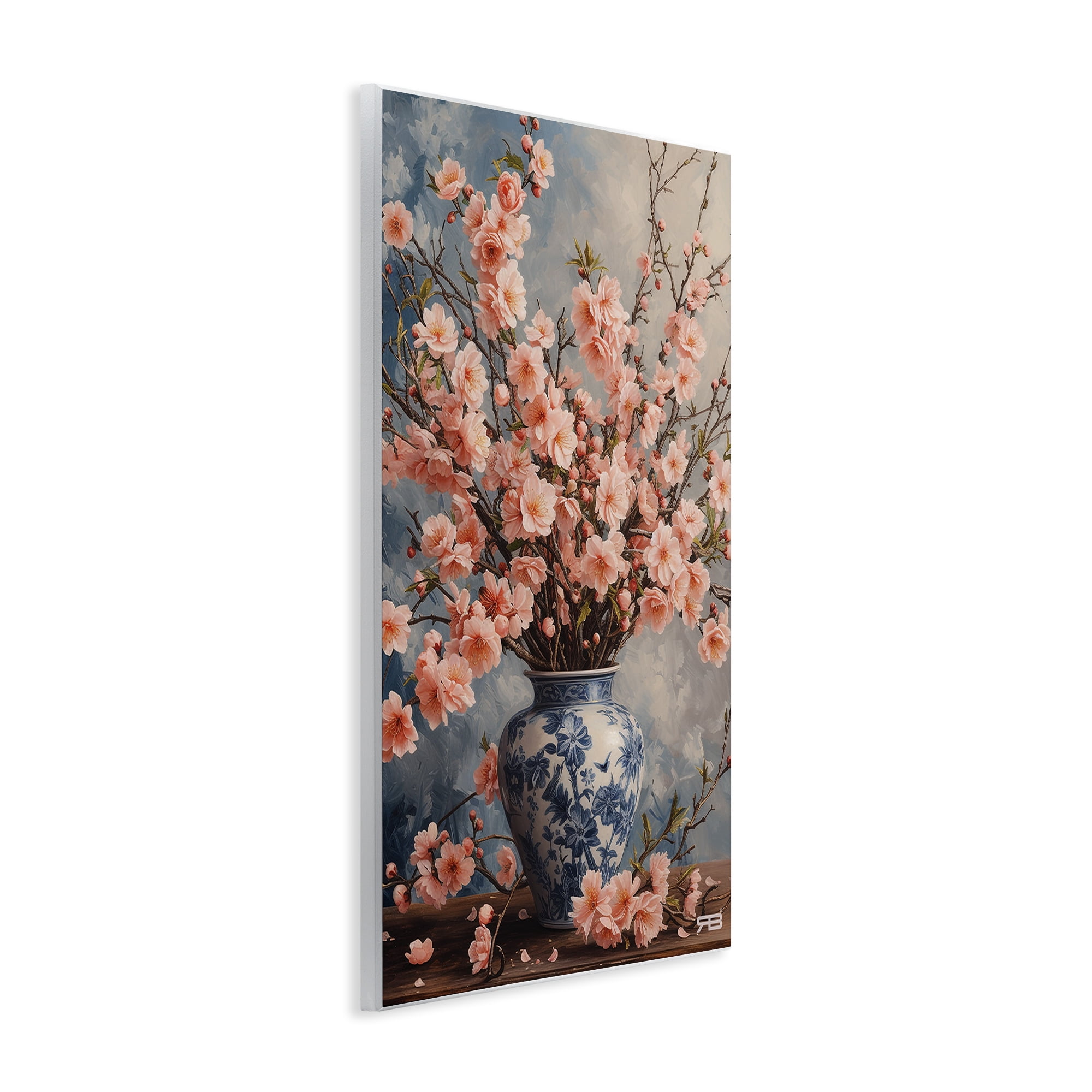Stupell Industries Detailed Cherry Blossom Vase Botanical & Floral Painting Unframed Art Print Wall Art, 10 x 15
