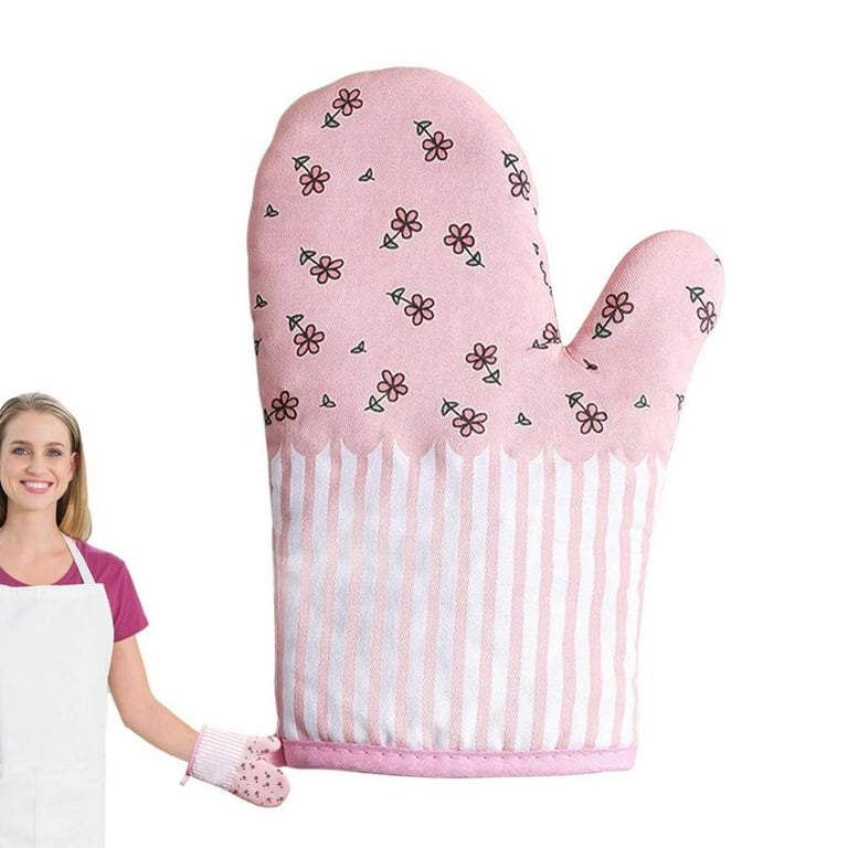 100% Cotton Cooking Gloves, Pastoral Oven Mitt, Home Kitchen Supplies for  BBQ Cooking Baking Grilling Microwave Barbecue, Pastoral Style Oven Mitts