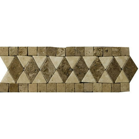 Emser Tile Natural Stone 12'' x 4'' Pisa Travertine Listello