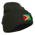 thumbnail image 4 of Guyana Flag Embroidered Long Beanie - Olive OSFM, 4 of 5