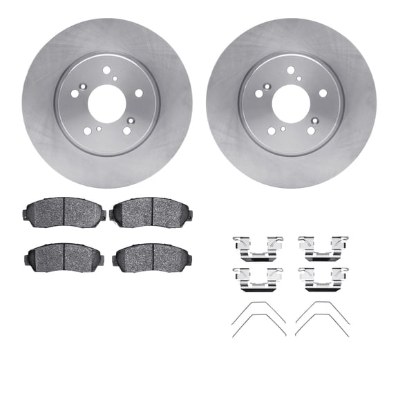 Dynamic Friction Company Front Brake Rotors with 5000 Advanced Brake Pads includes Hardware 6512-59426
