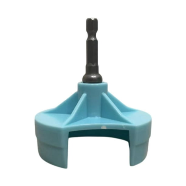 Adaptador de corriente para máquina de tejer, piezas de repuesto, manivela de tejer con hexágono interior Azul