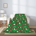 thumbnail image 2 of Sikiie Cute Santa And Ho Ho Ho Cozy Flannel Fleece Throw Blanket: Lightweight & Thick for All Seasons - Perfect for Women, Men, & Kids"50"x40", 2 of 6